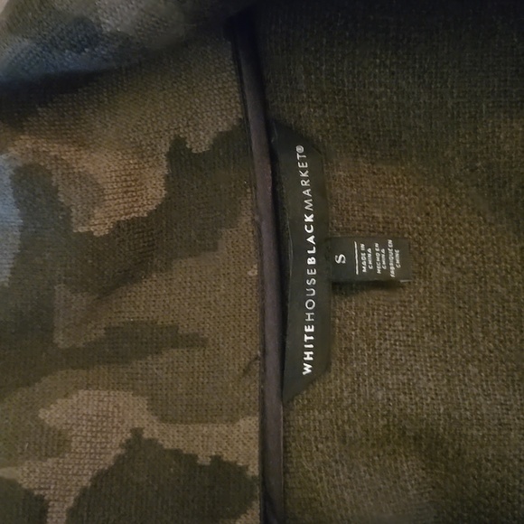 White House Black Market Camo Sweater Coat - Picture 3 of 10